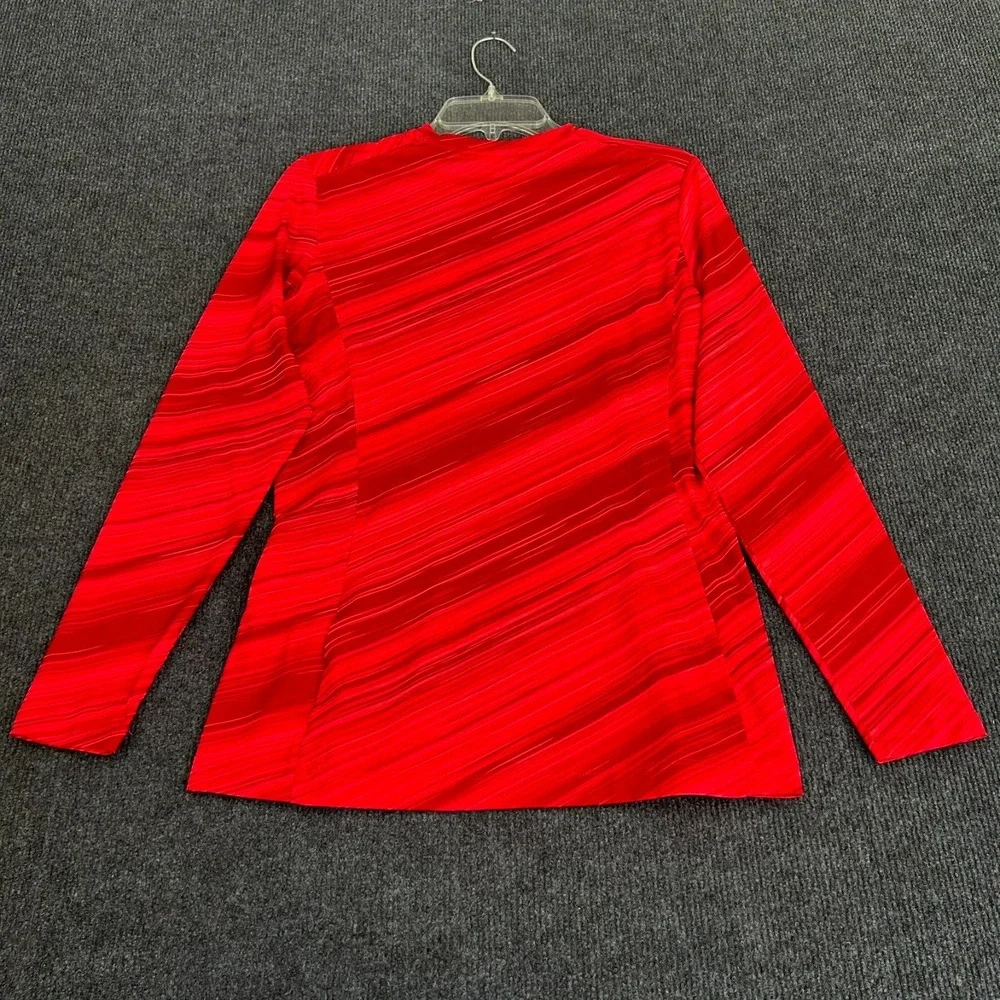 NIKE Golf Tour Performance Dri-Fit Women's Shirt Medium Long Sleeve Red - Picture 5 of 10